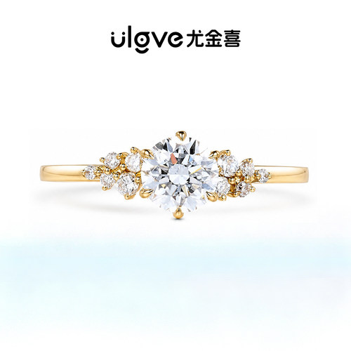 18K金1克拉柏林情书钻戒订婚求婚
