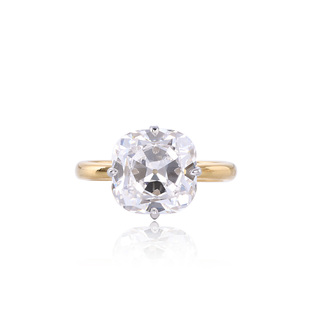 尤金喜 18K金培育钻石戒指5克拉时尚大气戒指求婚通勤百搭真钻戒