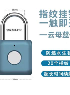 迷你指纹挂锁小号锁书包锁柜子锁