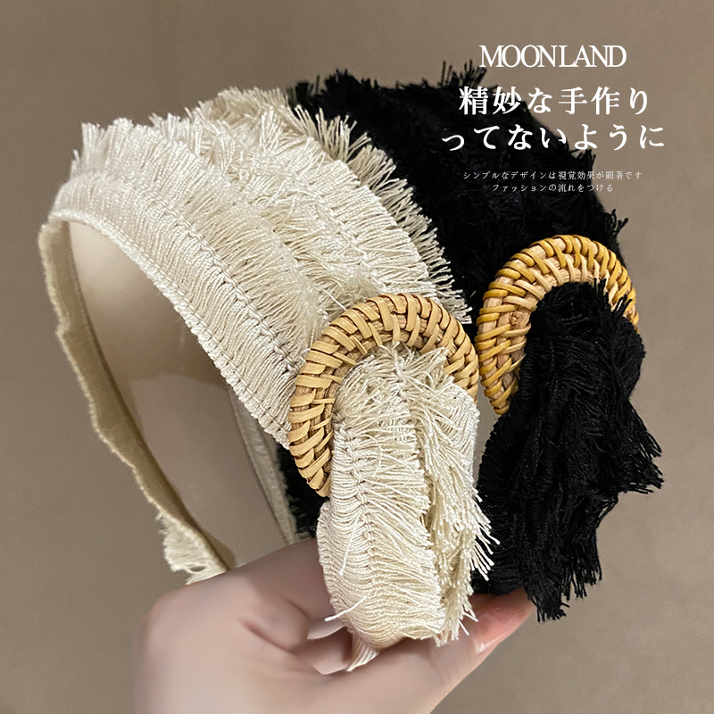 Moonland发箍布艺复古环毛边发饰