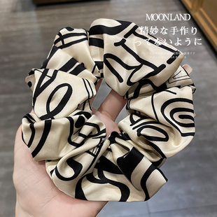 头绳女夏季 网红韩国小香风创意字母大肠发圈皮筋发绳马尾头绳头饰