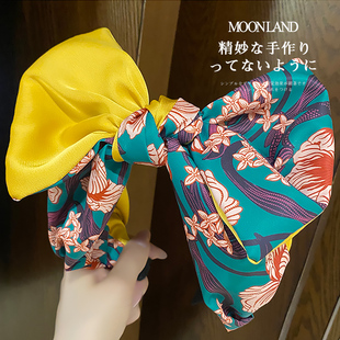 多巴胺色彩玩家发箍女2026新款 显脸小超大蝴蝶结头箍发卡发捆头饰