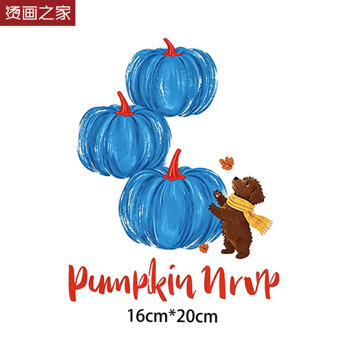 小清新南瓜图案衣服装饰贴