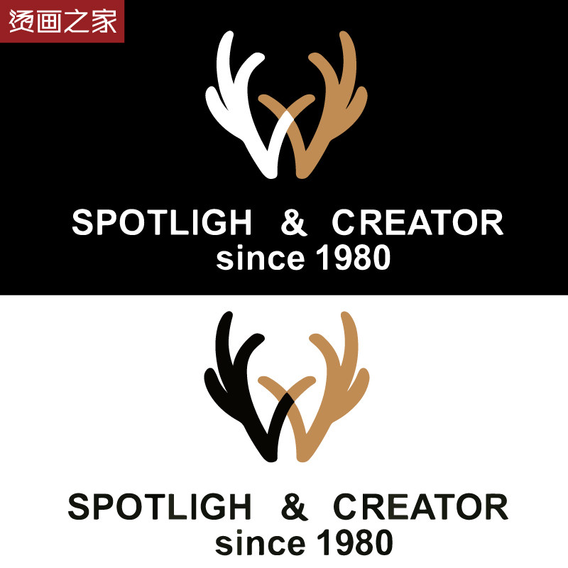 潮牌男装鹿头衣服印花 服装装饰贴柯式胶印热转印烫画图案现货