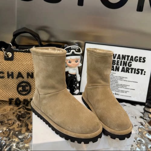 2025冬季新款雪地靴真皮时尚加绒