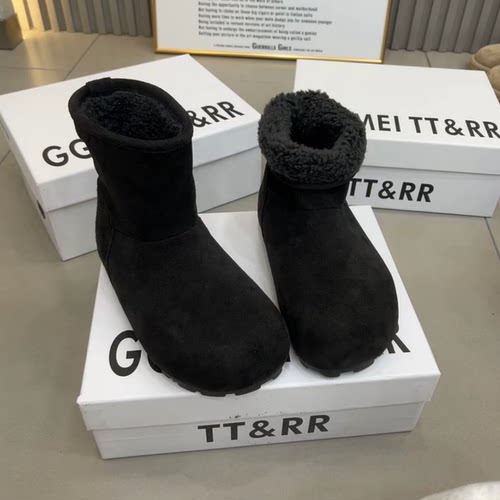 2025冬季新款雪地靴女真皮平底