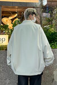 双拉链工装夹克男款春秋季户外运动防水宽松立领休闲百搭冲锋外套图片