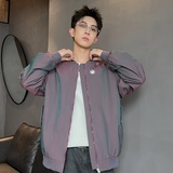 XZ413-HW153-P70-2026春季新款渐变色绣花百搭青少年立领夹克外套，男装夹克，星座413（原星座105C）