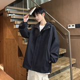 XZ413-HW256-P75-2024秋季新款休闲百搭时尚男女连帽夹克冲锋衣，男装夹克，星座413（原星座105C）