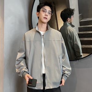 XZ413-HW2501-P65-秋装新款渐变色男女时尚百搭青少年棒球服外套图片
