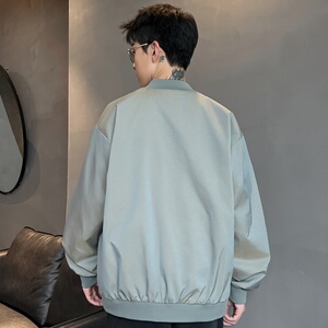 XZ413-HW152-P65-2025秋装新款渐变色休闲时尚青少年立领夹克外套图片