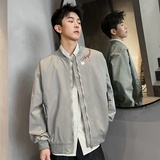 XZ413-HW153-P70-2026春季新款渐变色绣花百搭青少年立领夹克外套，男装夹克，星座413（原星座105C）