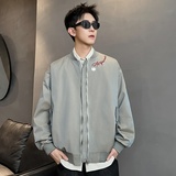 XZ413-HW153-P70-2025秋装新款渐变色绣花百搭青少年立领夹克外套，男装夹克，星座413（原星座105C）