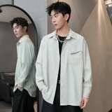 XZ413-HW160-P40-2026春季长袖条纹男女青少年百搭休闲衬衫，男装衬衫，星座413（原星座105C）