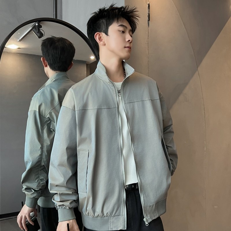 XZ413-HW2501-P65-春季新款渐变色男女时尚百搭青少年棒球服外套，女装短外套，星座413（原星座105C）