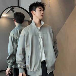XZ413-HW2501-P65-秋装新款渐变色男女时尚百搭青少年棒球服外套图片