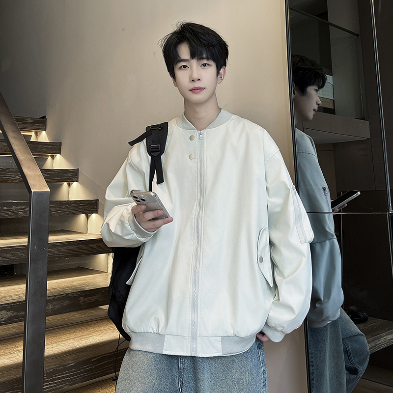 XZ413-HW151-P85-2025秋装新款休闲时尚百搭青少年立领夹克外套，男装夹克，星座413（原星座105C）
