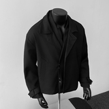 XZ413-HW889-P80-假两件秋季美式高街潮牌西服外套，男装西服，星座413（原星座105C）
