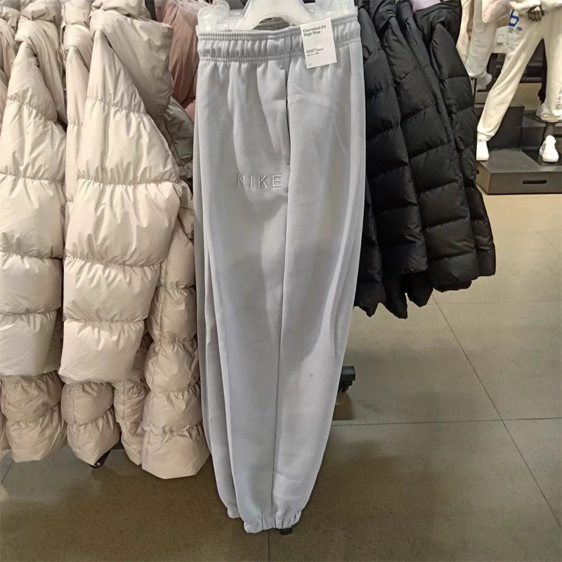 Nike/耐克女子春秋高腰针织宽松束脚运动休闲长裤HF0423-012