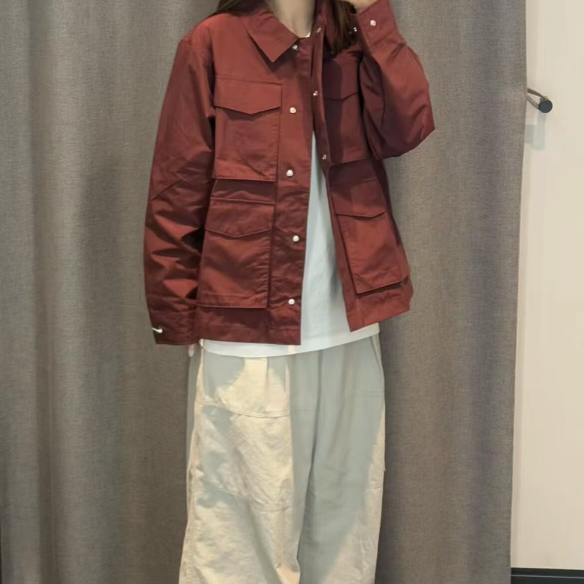 Nike/耐克 女子春夏季多口袋翻领工装休闲外套HJ1008-133
