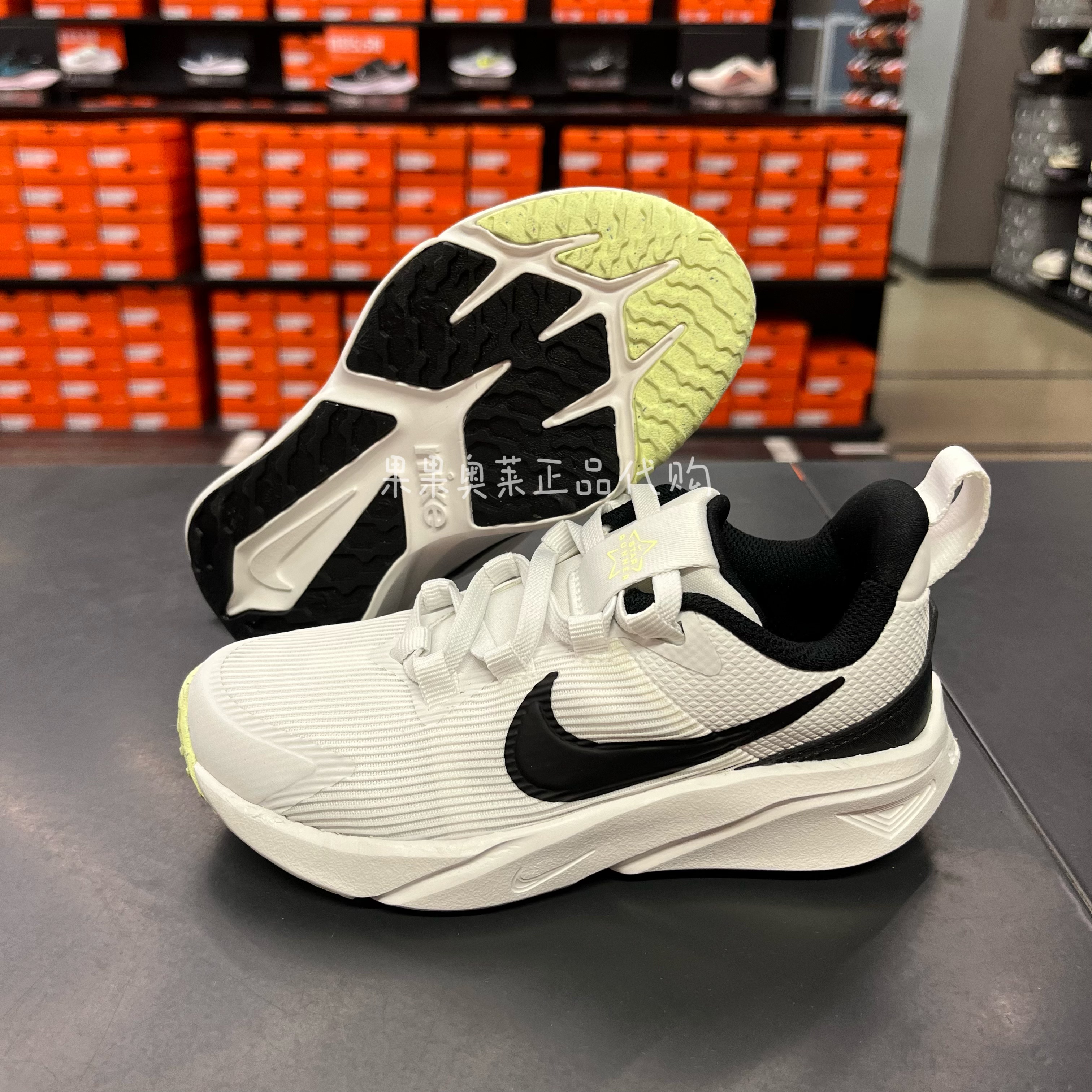 耐克Nike STAR RUNNER 4幼童舒适轻便免系鞋带DX7614-102