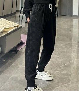 果果Nike耐克女子宽松平丝绒收脚健身运动透气高腰长裤DV7821