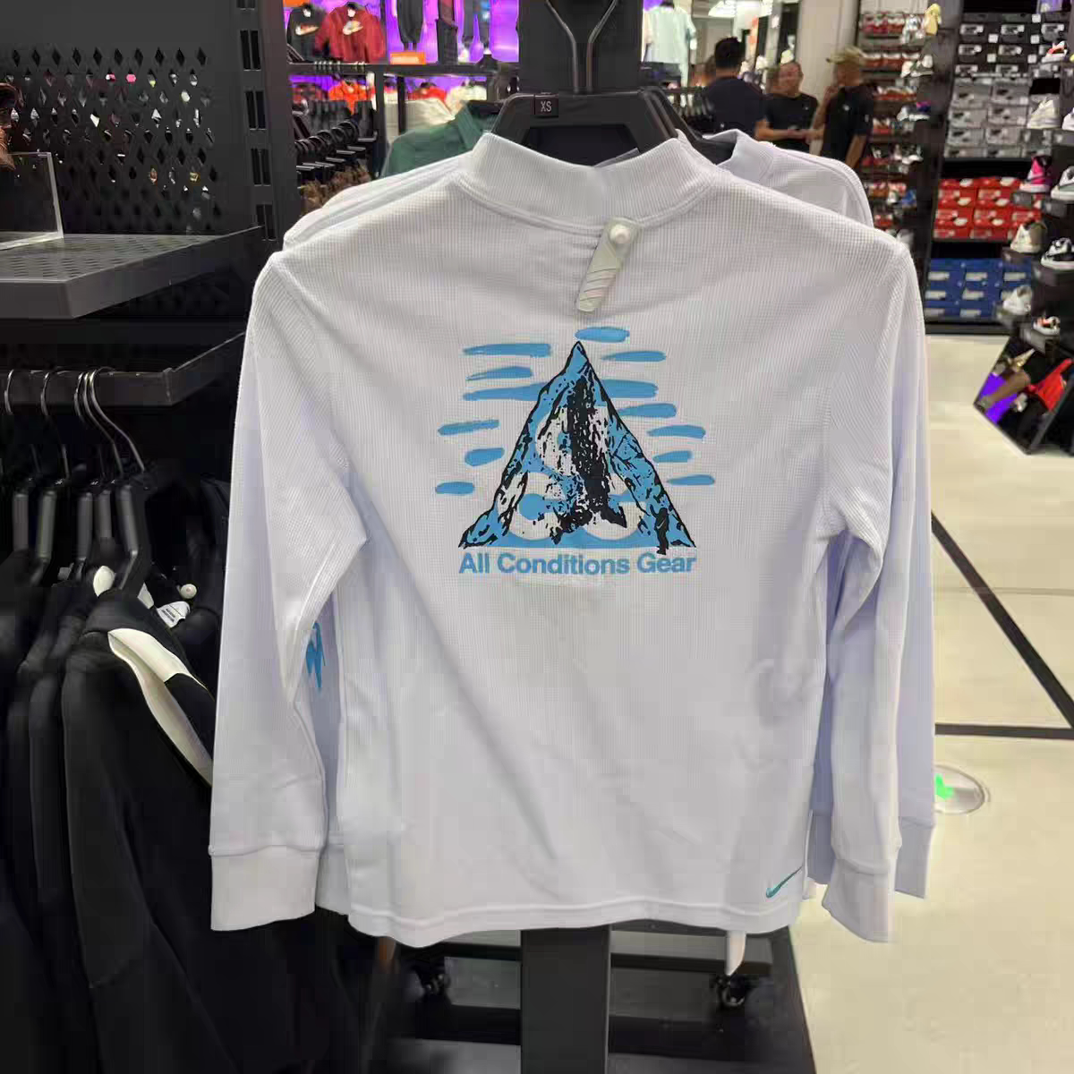 Nike/耐克 大童户外ACG华夫格面料半高领长袖T恤FZ5403-085