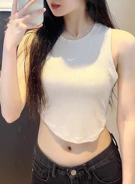 Nike/耐克 女子夏季跑步健身弹性无袖背心坎肩T恤FB8280-104