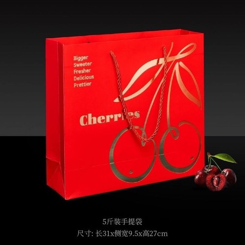 高档车厘子包装盒礼盒原装箱手提袋礼品盒水果空盒子