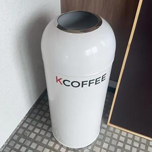 商用coffee垃圾桶咖啡连锁餐厅白色垃圾桶咖啡馆圆桶垃圾箱