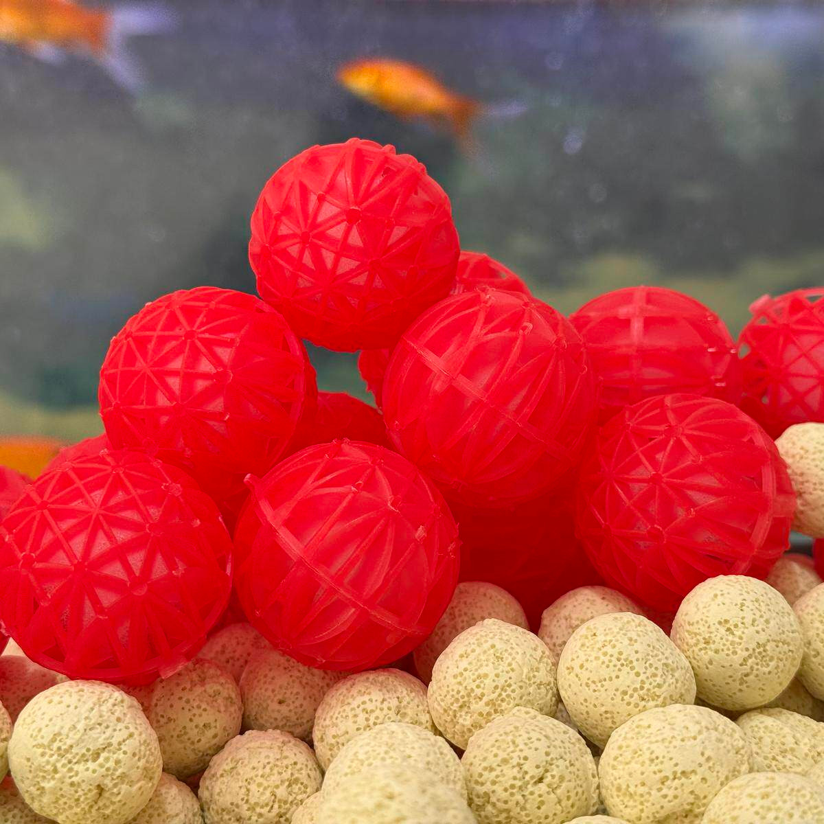 硝化魔球鱼缸培菌球水族过滤材料涡轮培菌棉球滴流盒翻滚生化棉球