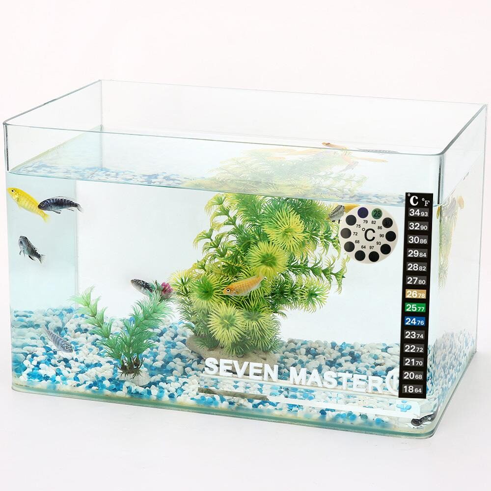水族箱鱼缸龟缸草缸数字式感应粘贴式贴纸水温计贴片温度计度表