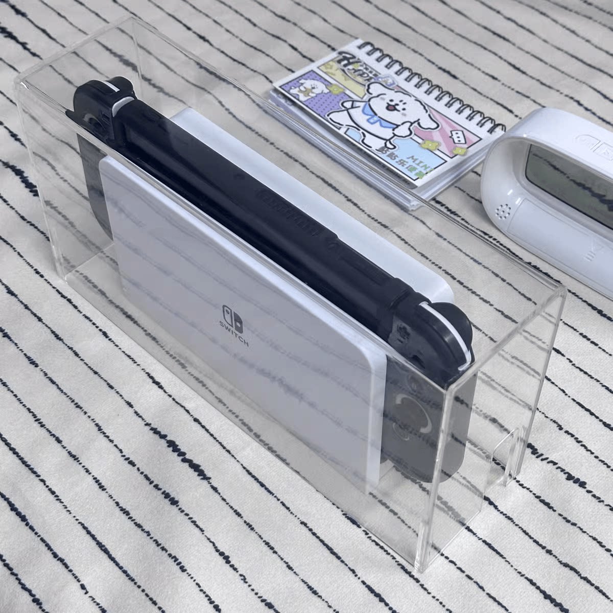 스위치 더스트 커버 NINTENDO OLED 콘솔 게임 콘솔 기본 상자 NS 쉘 투명 아크릴 보호 케이스