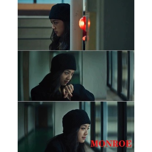 电影《分手的决心》汤唯秋冬100%纯羊毛针织帽极简风冬款保暖套头