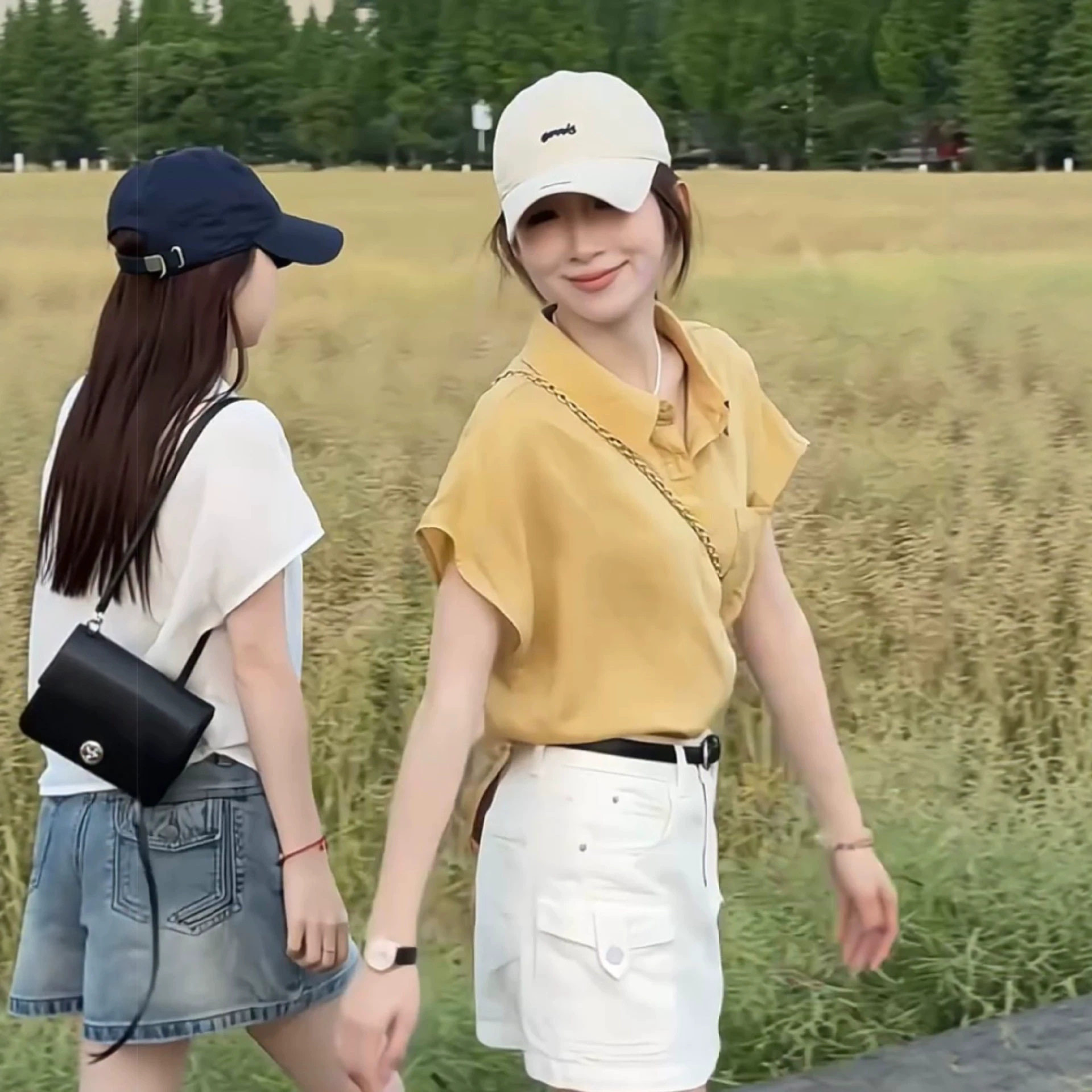 Polo领短袖衬衫女夏季新款宽松通勤小衫显瘦坎肩上衣潮小个子显瘦