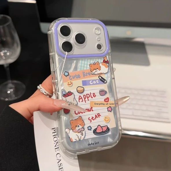 适用IPhone17_16promax可爱小猫羽纱手机壳小米17_15pro新款华为pura80小众vivox300_200ins风findX9硬壳IMD