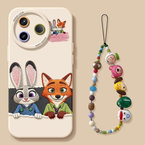 适用一加Ace6手机壳1+12狐狸兔子朱迪一加15全包13T硅胶8pro外壳9r尼克ace3新款1+10pro保护套软壳ace5竞速版