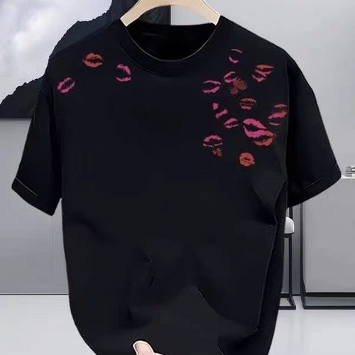 外贸余货~尾货清仓捡漏100%纯棉时尚潮流印花短袖T恤男宽松圆领百