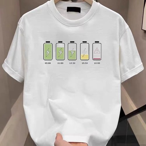 外贸余货~尾货清仓捡漏100%纯棉国潮印花T恤男士宽松短袖夏季潮牌