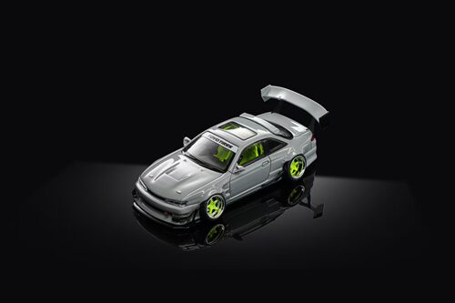 mortl新品s14GTSPEC V1 SEIJI 水泥灰色跑车1:64合金车模型摆件