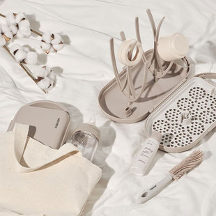 韩国直邮 motherk可折叠便携式奶瓶晾干架沥水架 干燥支架储存架