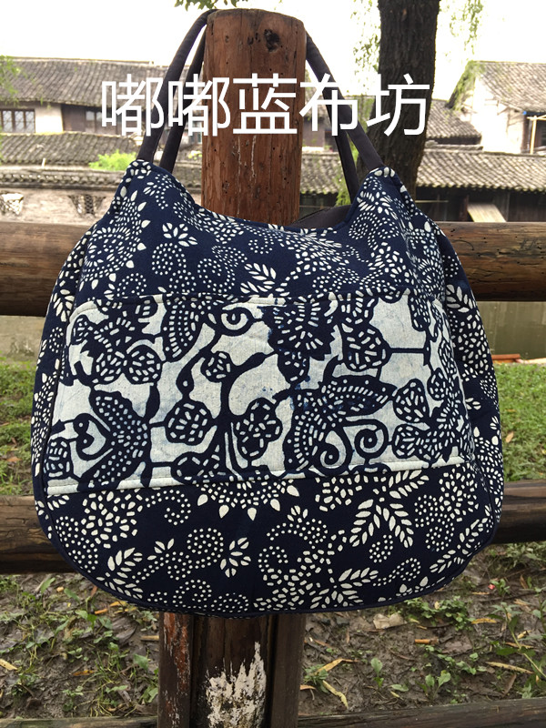 热销乌镇特色蓝印花布包  女包单肩手提 两色拼接撞色休闲包 包邮在类目 箱包皮具/热销女包/男包, 女士包袋中 - 来自Buy2taobao.com提供专业的淘宝代购服务
