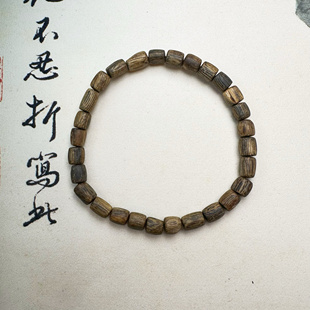 天然海南黎母山莺歌绿奇楠沉香小桶珠正宗棋楠沉香手串多样性发一