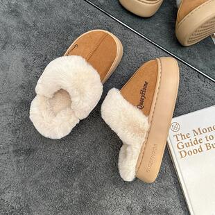 女秋冬季 室内防滑情侣毛毛拖保暖居家用男 毛绒棉拖鞋 2025新款