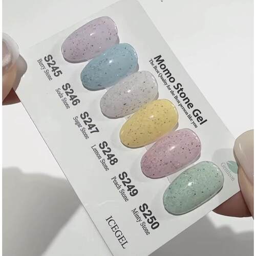 ICE GEL 2026春季彩色砂粒胶 s245-s250