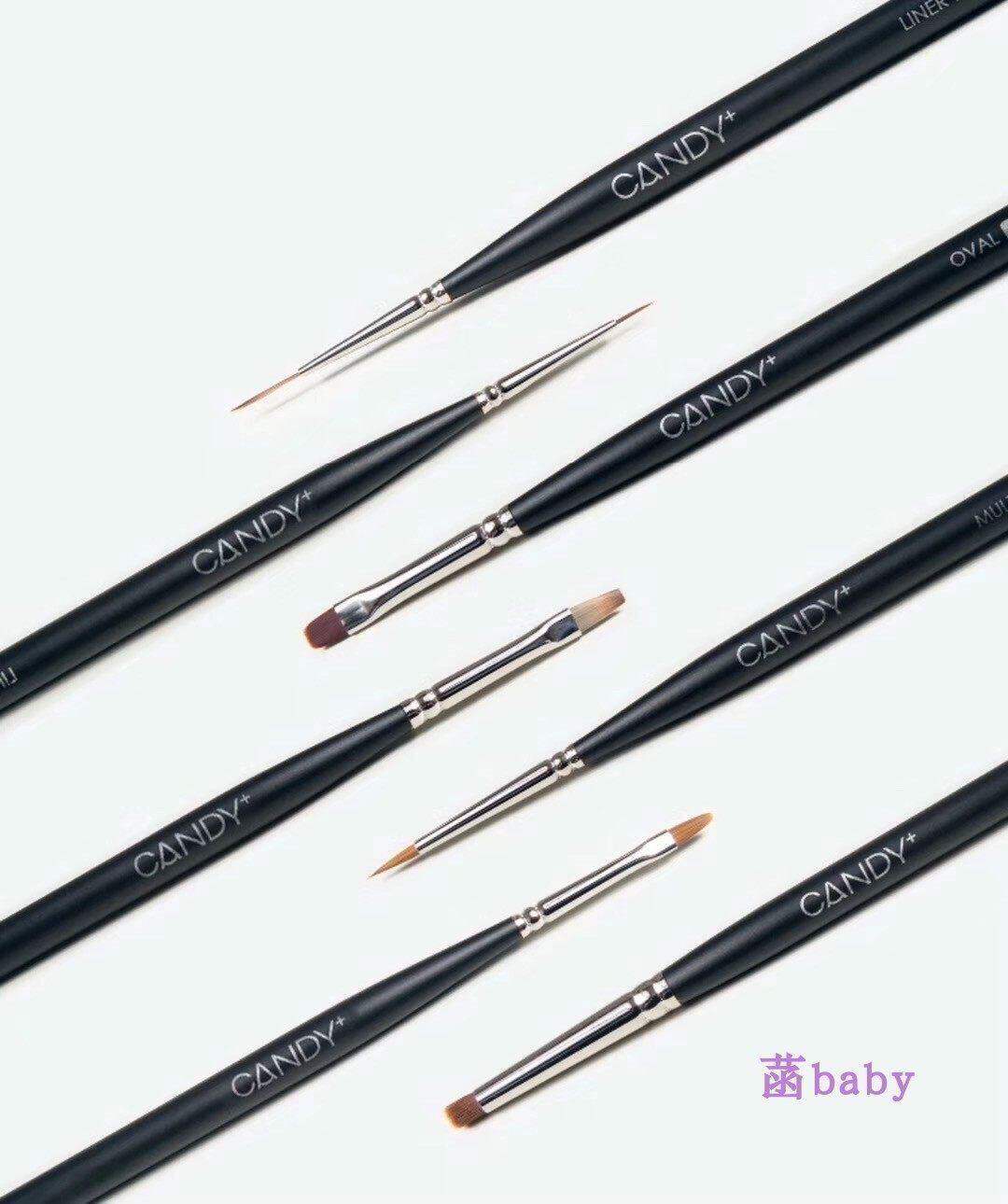 现货 日本Candy+美甲光疗笔长线平头拉线彩绘圆头晕染渐变PONPON