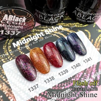 日本 ICE GEL 新年碎钻闪粉甲油胶1337-1341五色套组