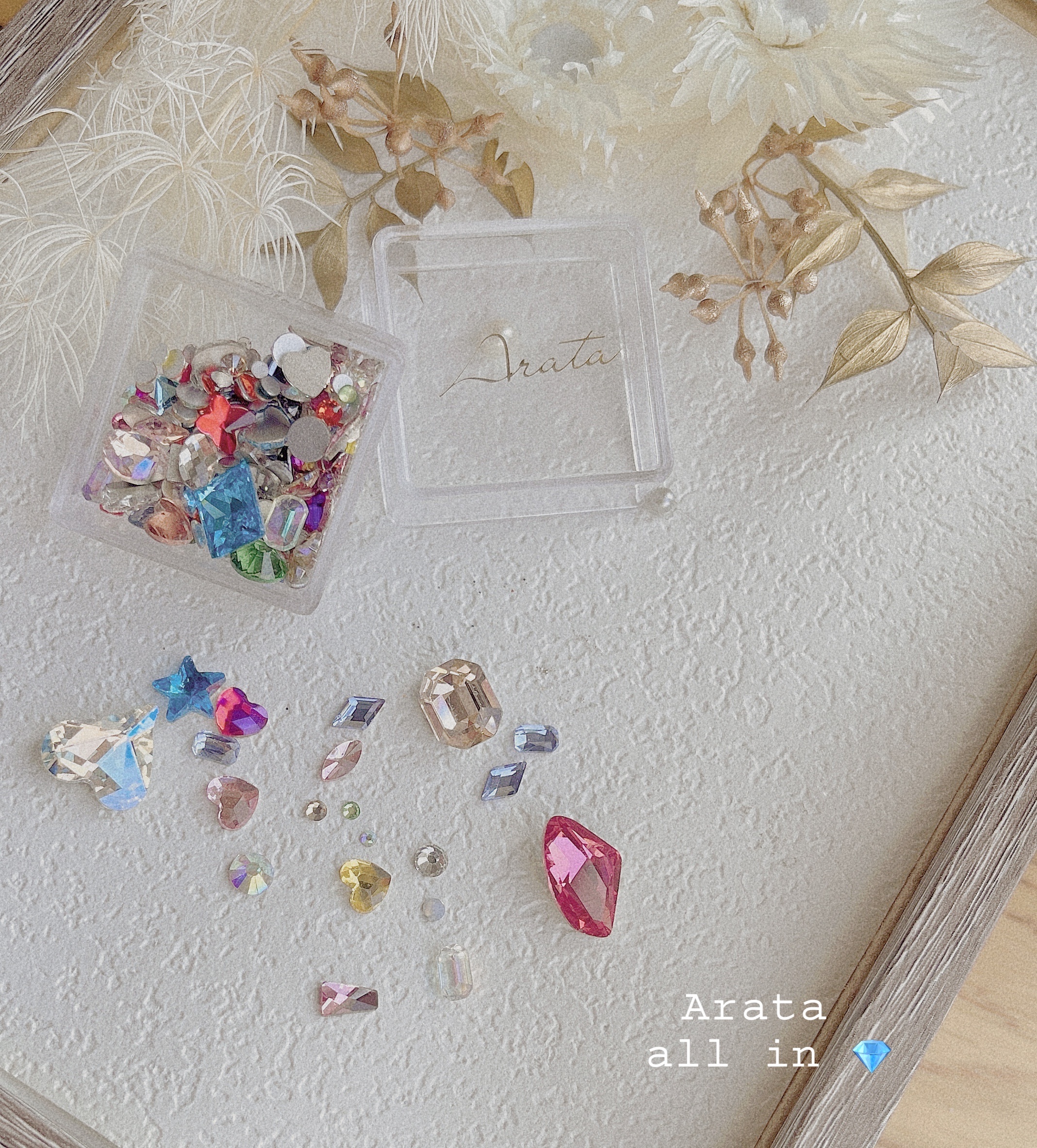 ARATA圆形钻歪心钻美甲饰品