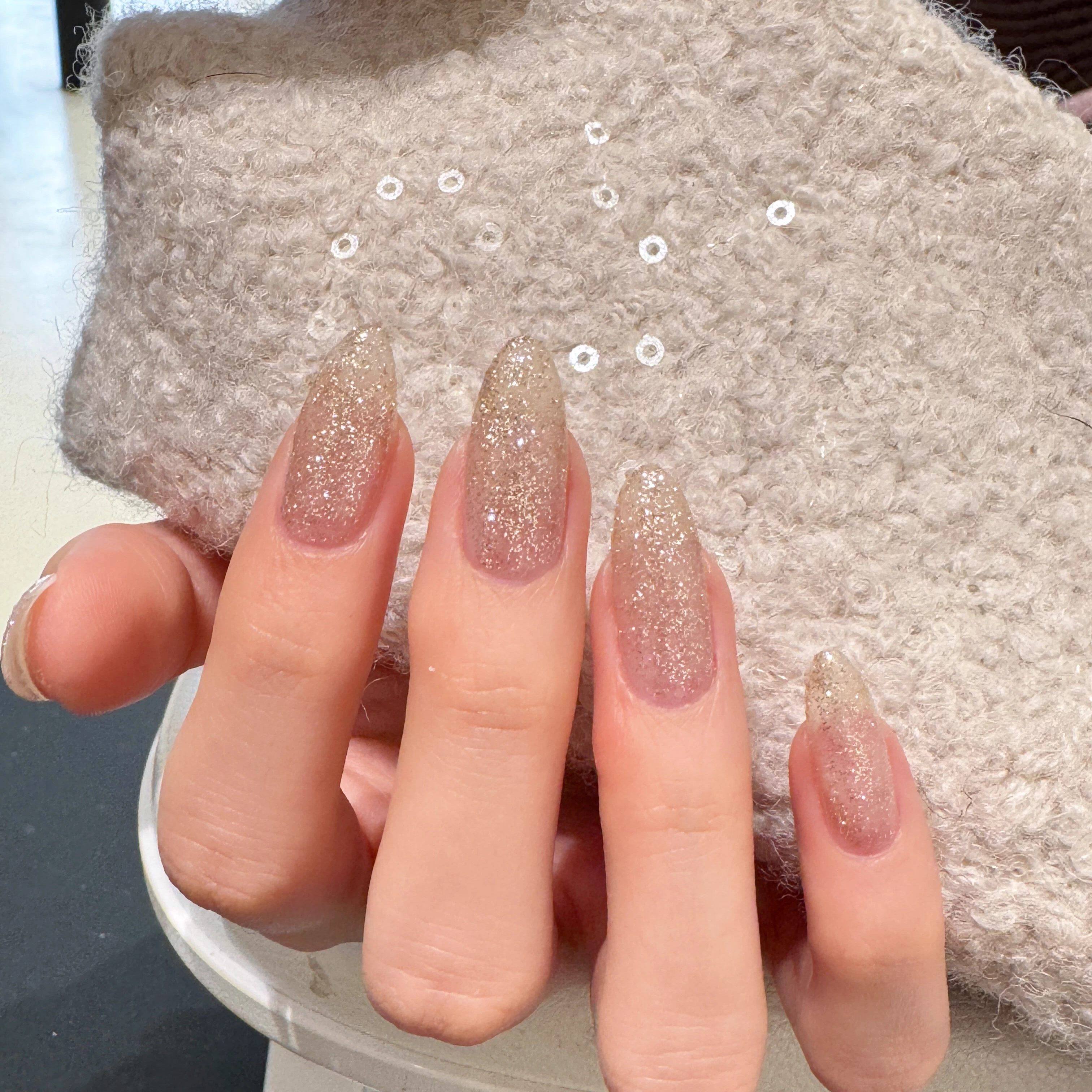 日本Enoi dIamond flash 碎钻胶 enoi高级香槟浅金 F30 甲油胶