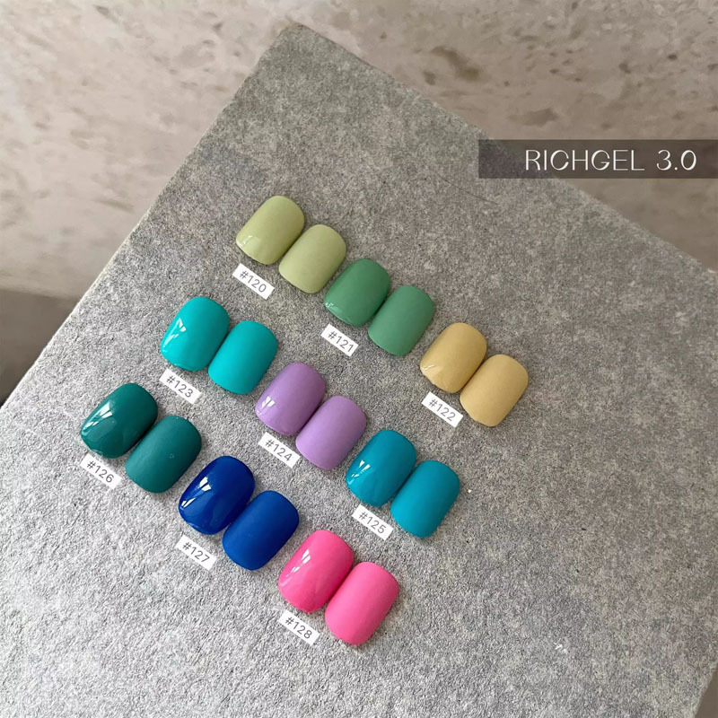 Rich gel 3.0瓶装甲油胶高端甲油胶顺滑持久甲油胶（120-128色）